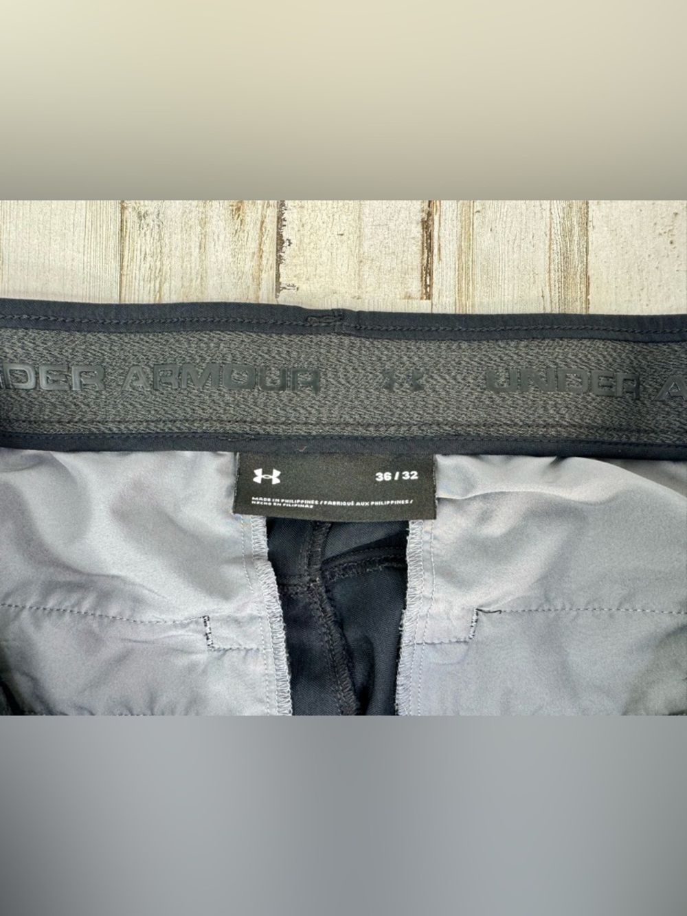 Under Armour Golf Pants Mens 36x32 Black Straight Stretch Nylon Polyester Golf - Picture 5 of 10